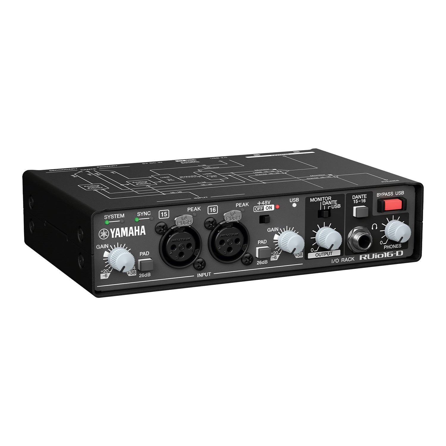 Yamaha RUio16-D - Dante / Analog / USB Audio Interface
