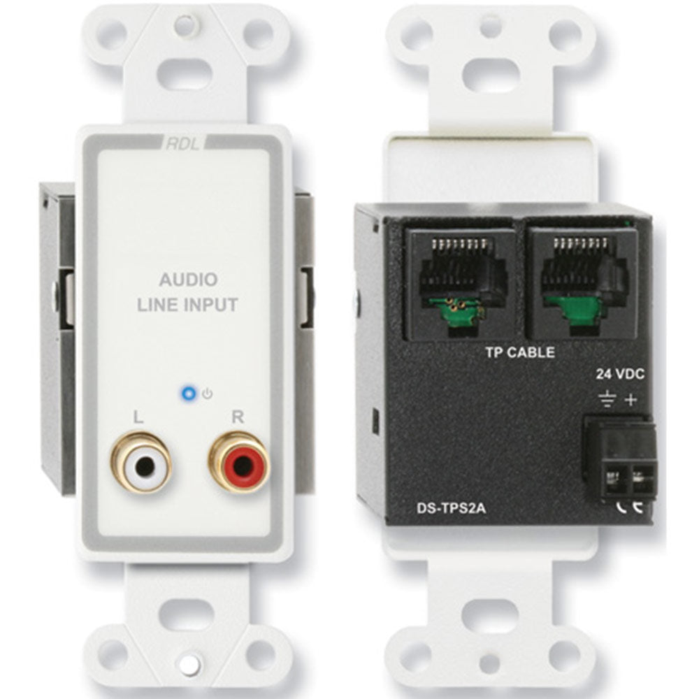 RDL D-TPS2A Active Two-Pair Sender - Twisted Pair Format-A - stereo phono jack inputs