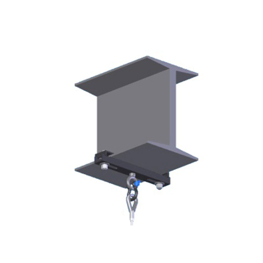 Adaptive Technologies BC7-12 - Speaker Rigging Channel Beam Clamp (7-12" Open Hang / Swivel Eye)