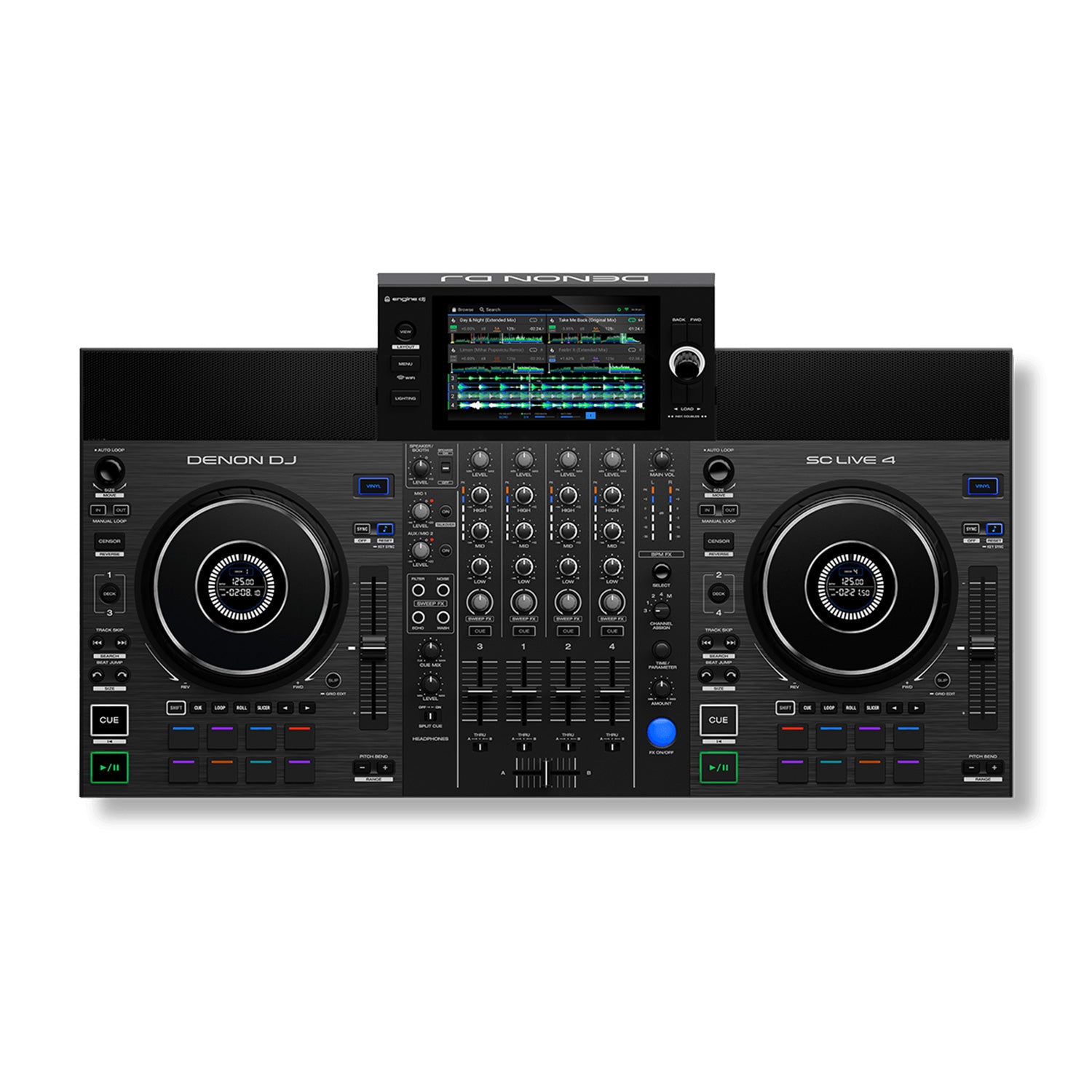 Denon DJ SC LIVE 4 - 4-Deck Standalone DJ Controller with WiFi