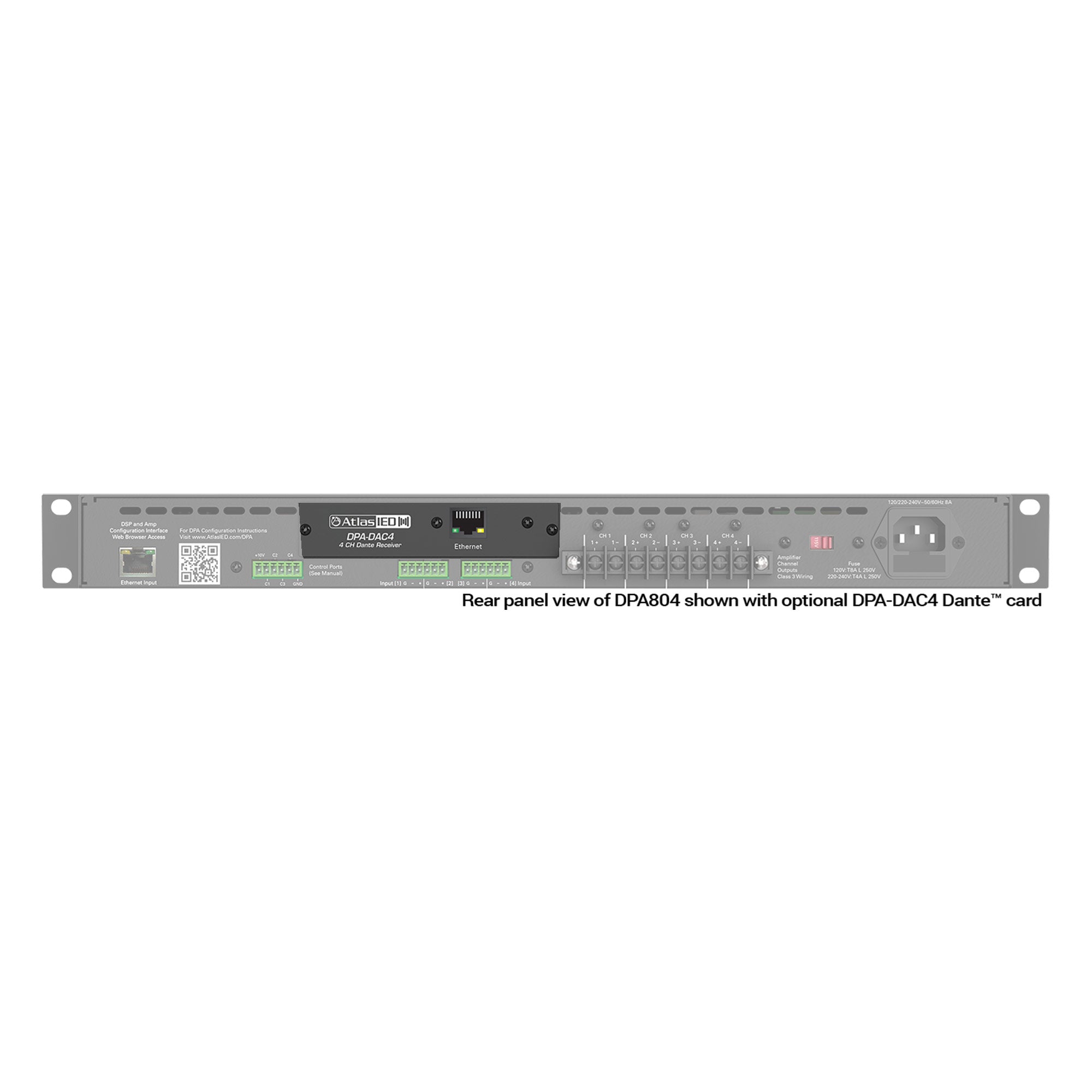 AtlasIED DPA-DAC4 - Dante Accessory Card for DPA Series