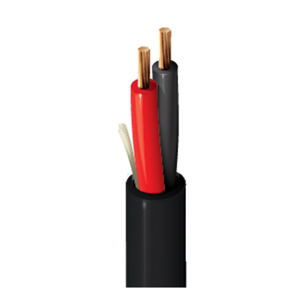 Belden 6000UE - 2-Conductor 12 AWG Plenum Speaker Cable (Black Jacket / 1000 Foot Box)