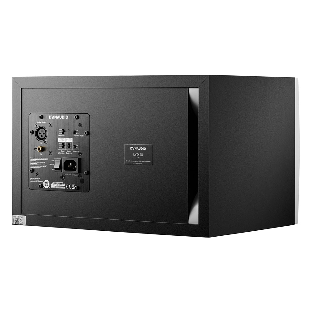 Dynaudio LYD 48 Active 3-Way Near/Mid-Field Studio Monitor (White/Left)