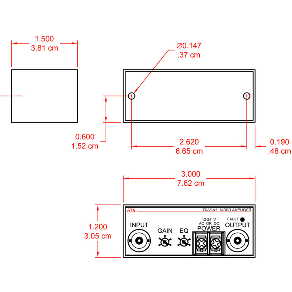 RDL TX-VLA1 Video Line Amplifier - Adjustable Gain & EQ