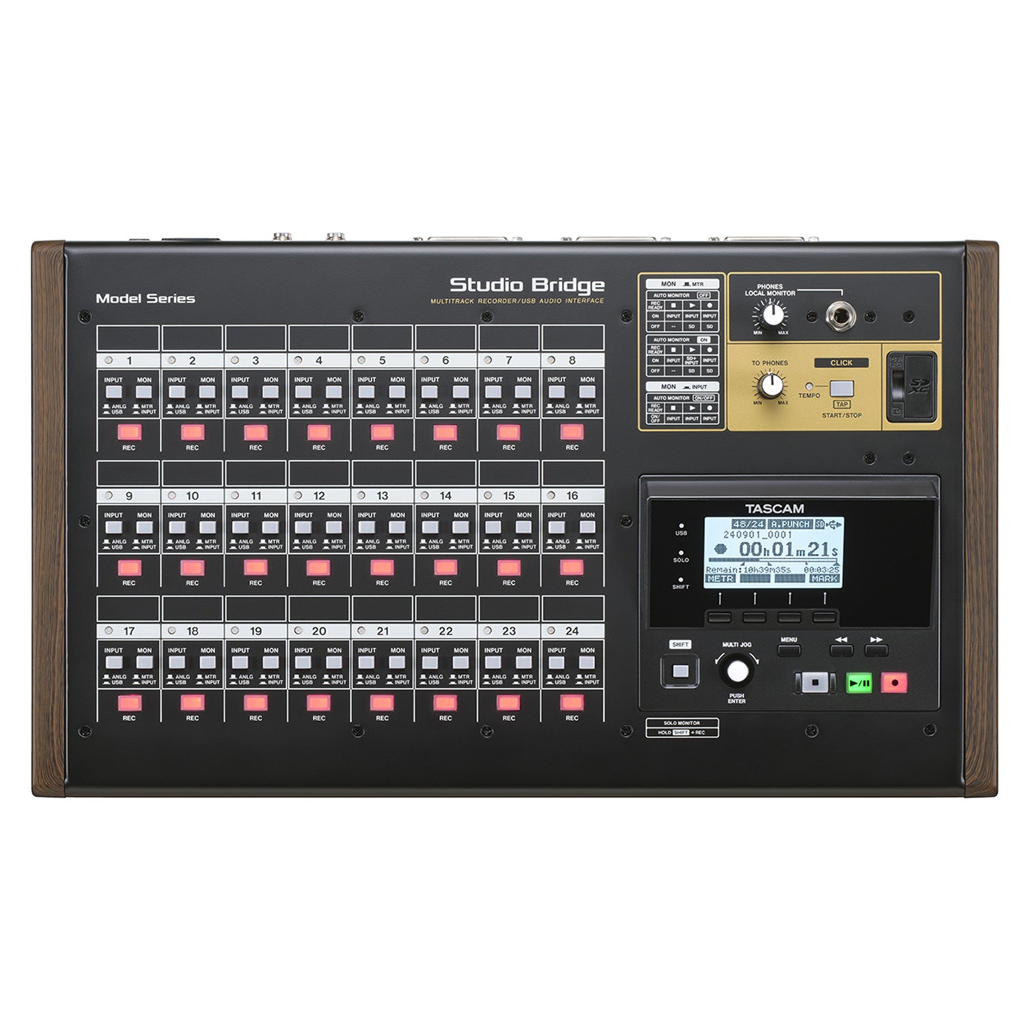 Tascam Studio Bridge - 24-Track Recorder and USB Audio Interface with MIDI