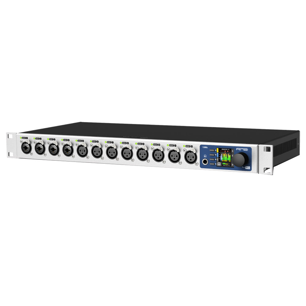 RME 12Mic-D - 12-Channel Digitally Controlled Microphone Preamplifier with Dante / ADAT / MADI