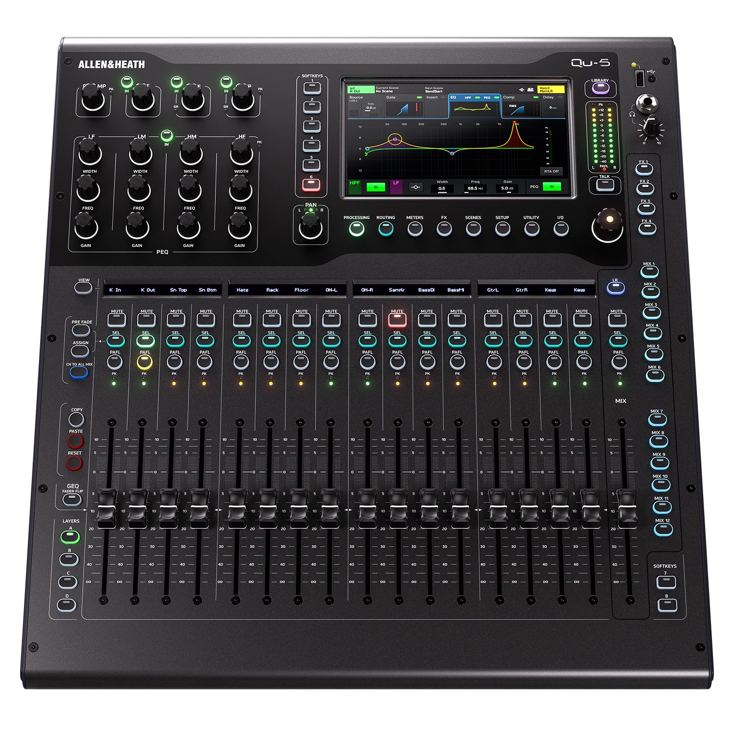 Allen and Heath Qu-5 - 16+1 Fader 38-Input Digital Mixer