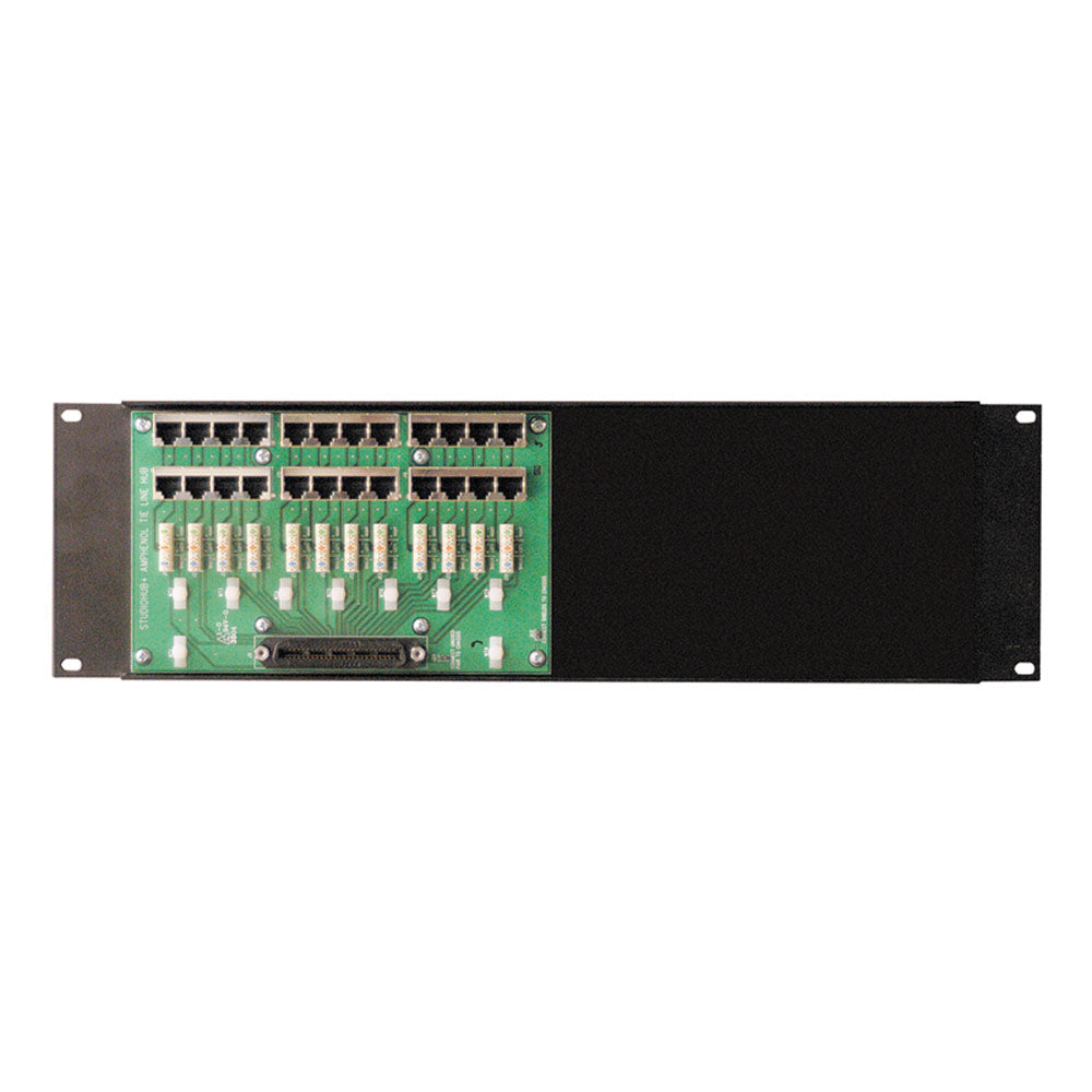 StudioHub TIE12-4 RJ-21 to 12 (x2) 4-Wire RJ-45s Tie Line Hub with 110 Punch Connectors