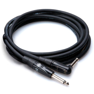 Hosa HGTR-020R REAN Straight to Right-angle Pro Guitar Cable, 20 feet