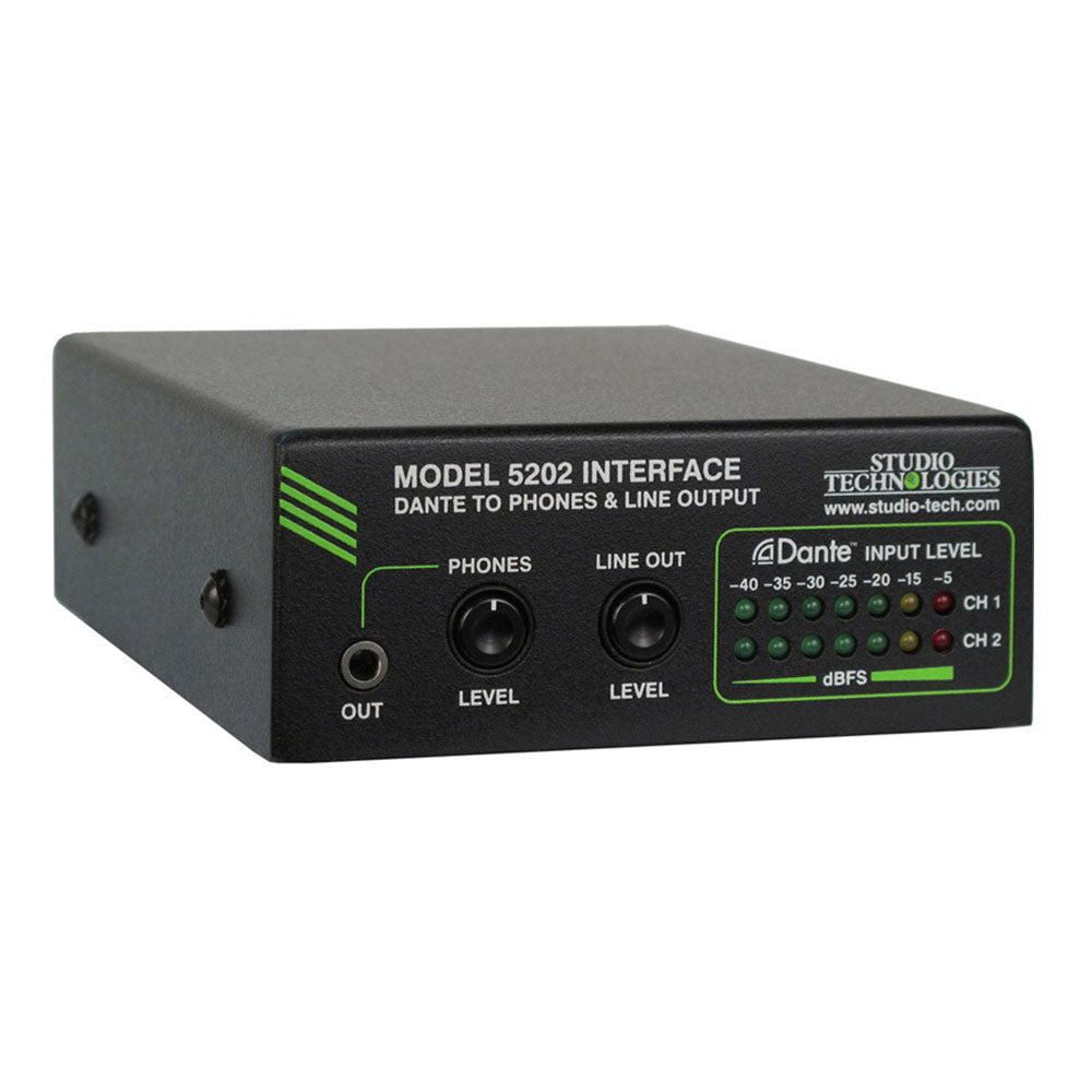Studio Technologies Model 5202 Dante to Phones and Line Output Interface