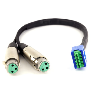 Lectrosonics MCPHX2XLRF - Dual XLRF to Phoenix Adapter Cable