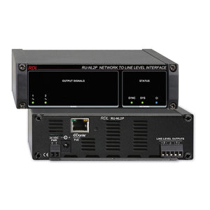 RDL RU-NL2P Dante Network to Line Level Interface (with PoE)