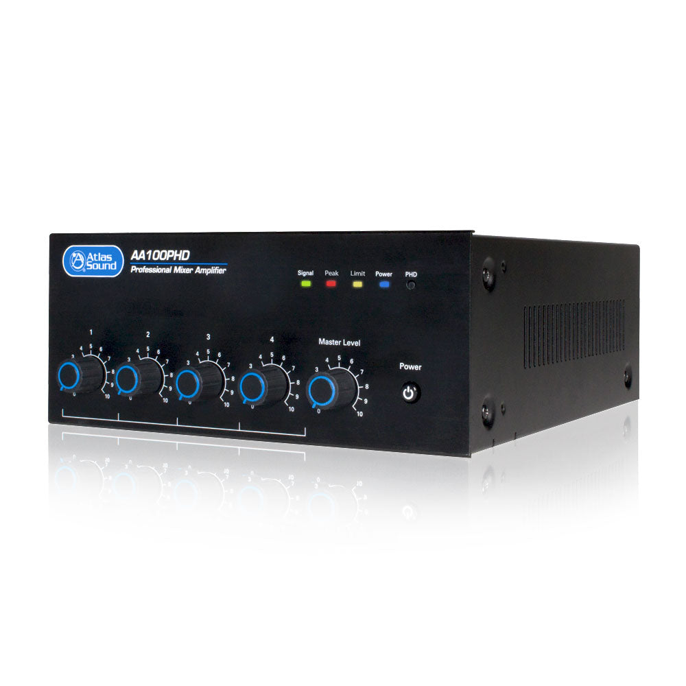 AtlasIED AA100PHD - 4-Input 100-Watt 25V Mixer Amplifier