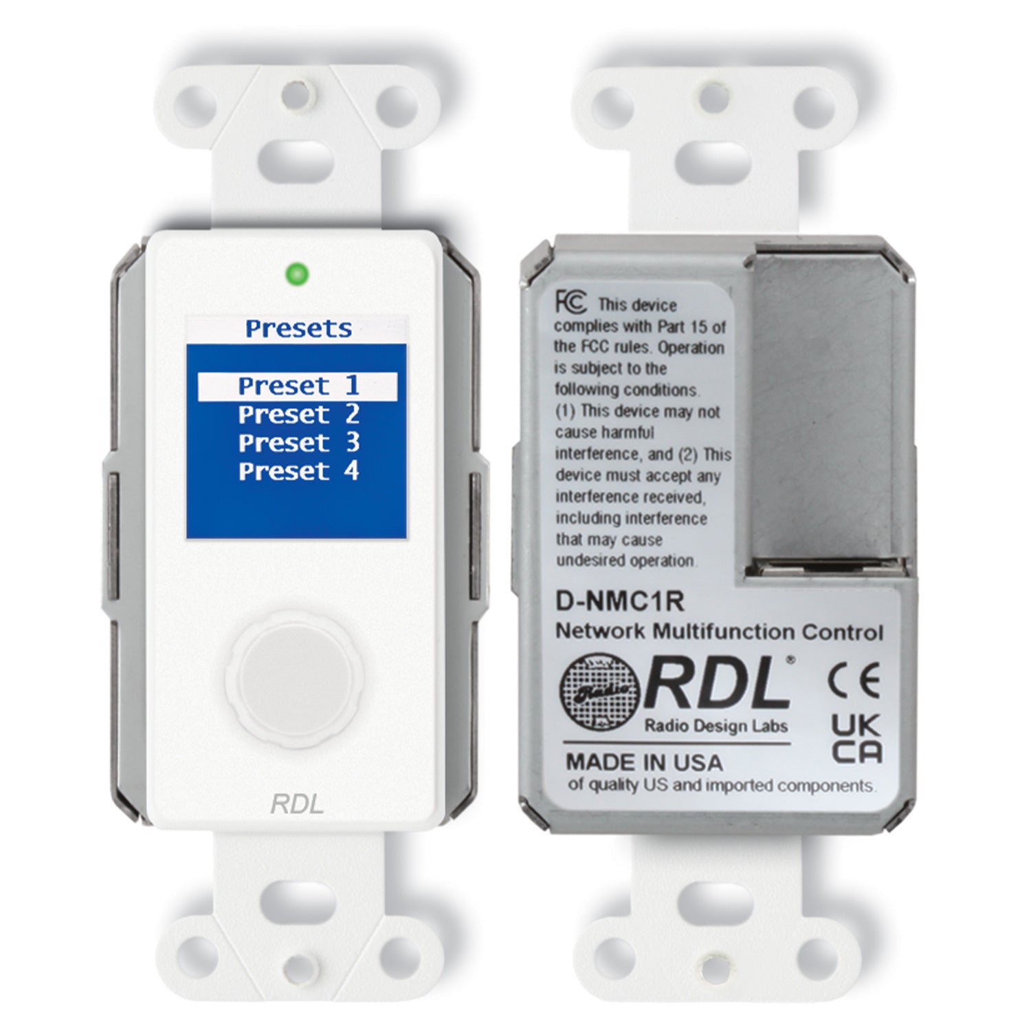 RDL D-NMC1R - Network Remote Control with Screen (White)