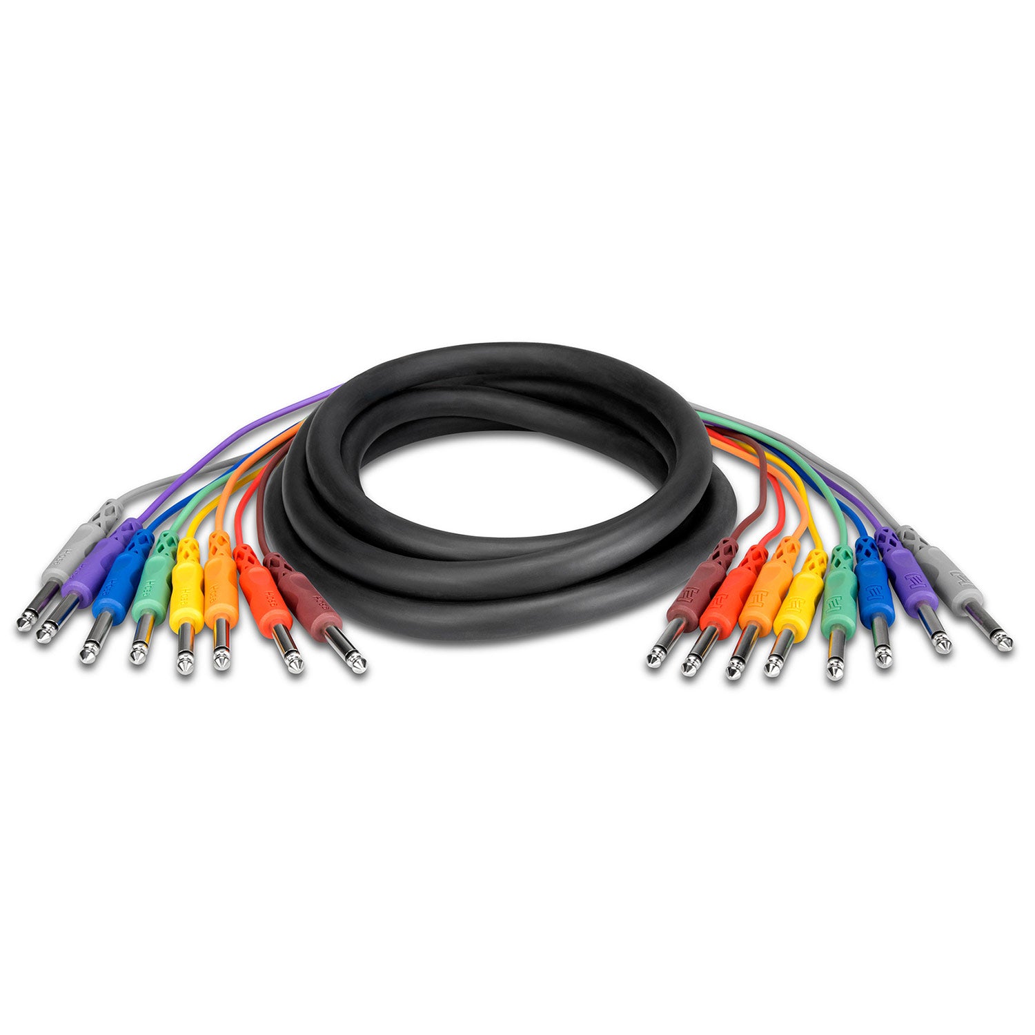Hosa CPP-804 1/4 inch TS to Same Unbalanced 8-Channel Snake, 13.1 feet
