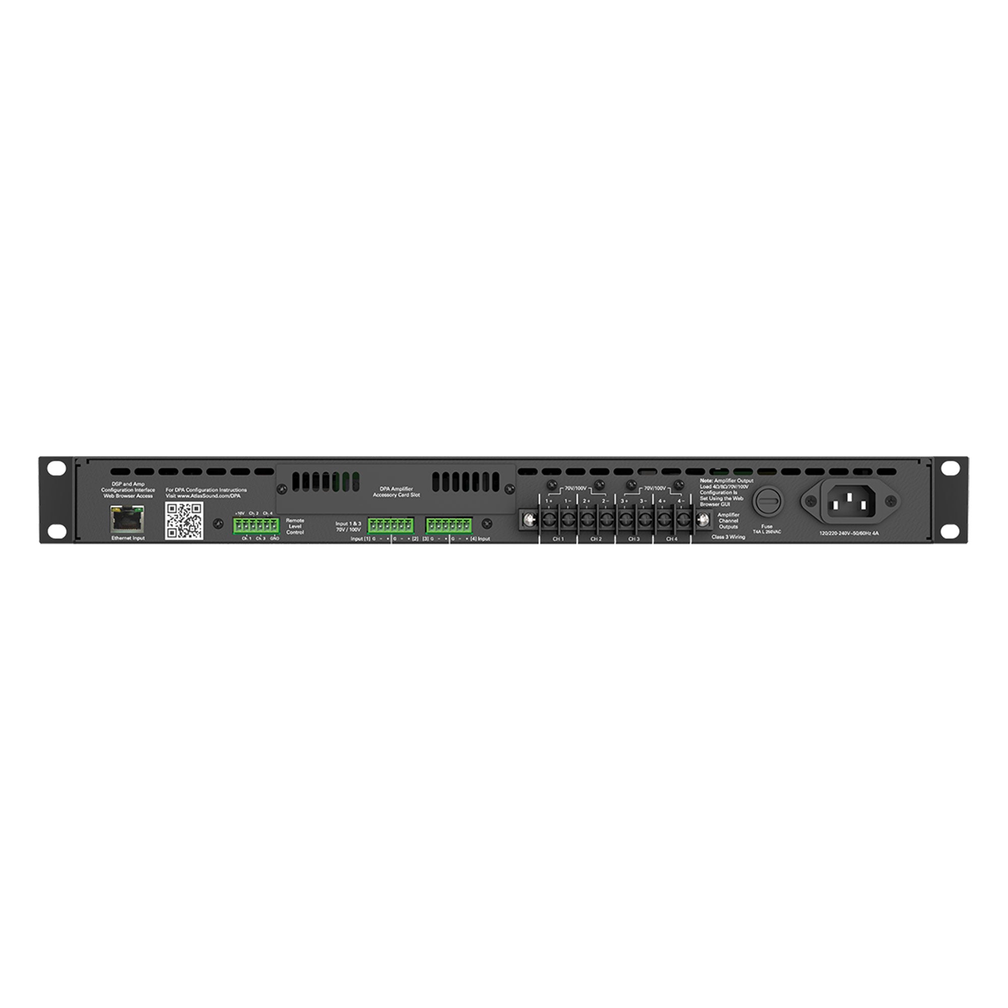 AtlasIED DPA602 - 600-Watt 2 Or 4-Channel Configurable Network Power Amplifier