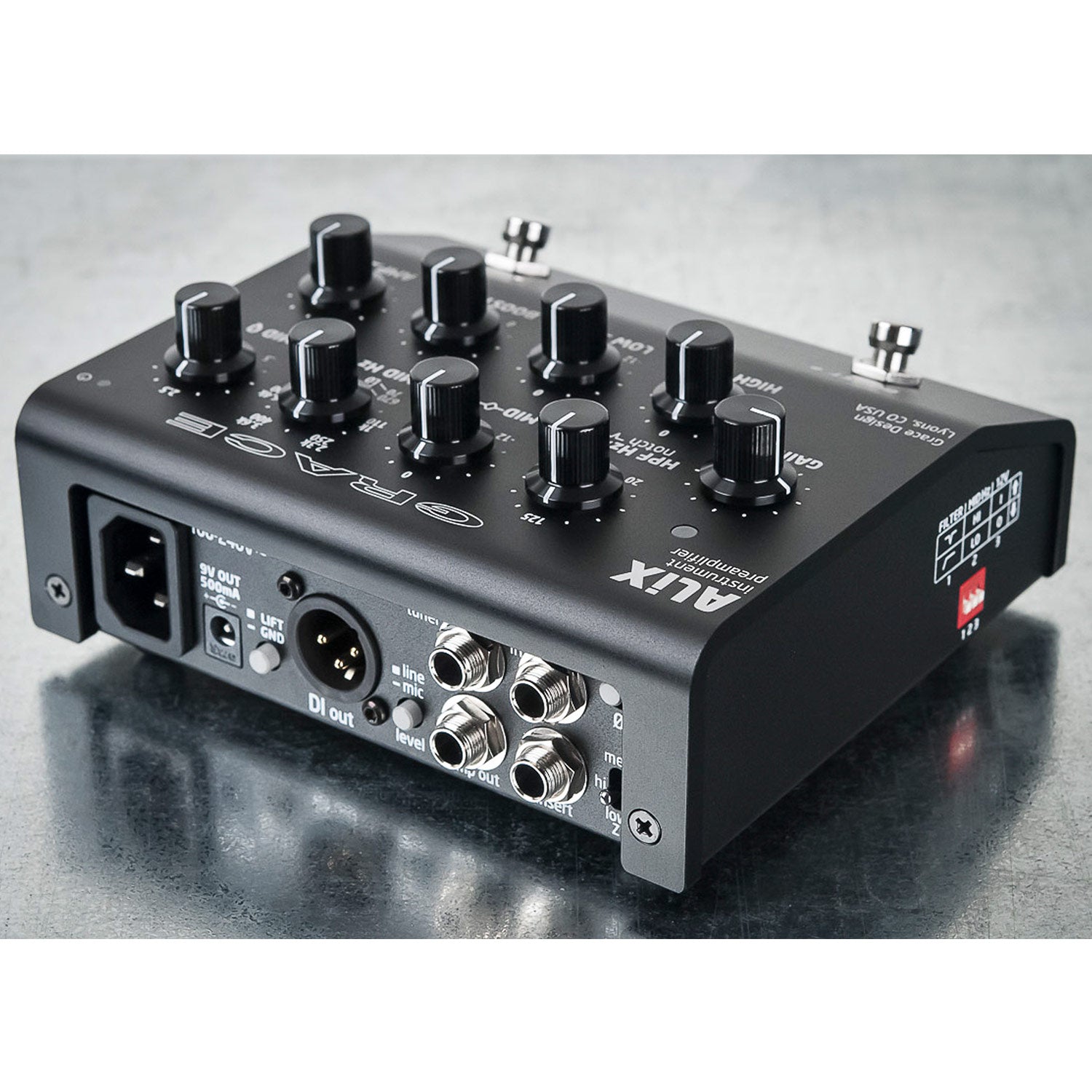 Grace Design ALiX Studio Quality Instrument Preamplifier / DI / EQ / Boost (Black)