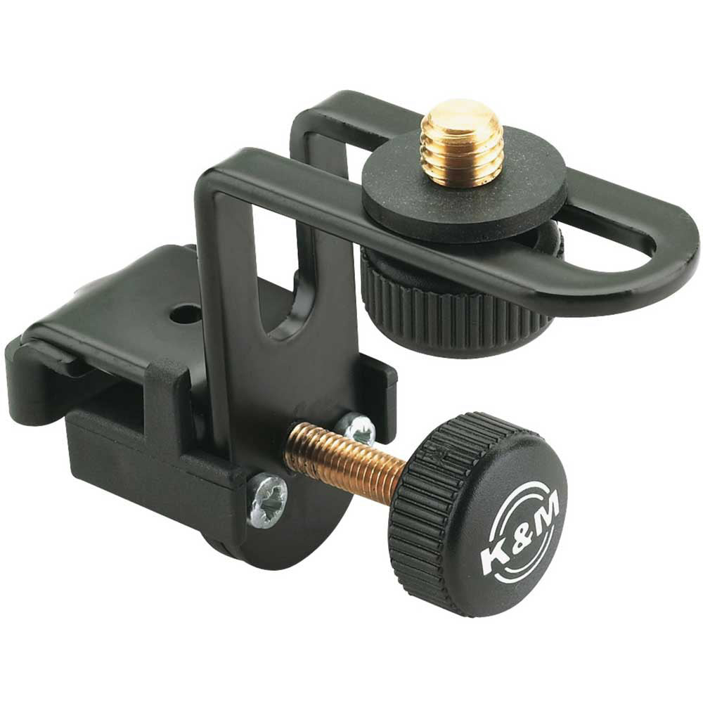 K + M 24030 Drum Rim Microphone Mount (Black)