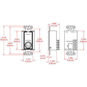 RDL D-J1 Microphone Input Assembly - XLR, Terminal block - Custom Engraving Option