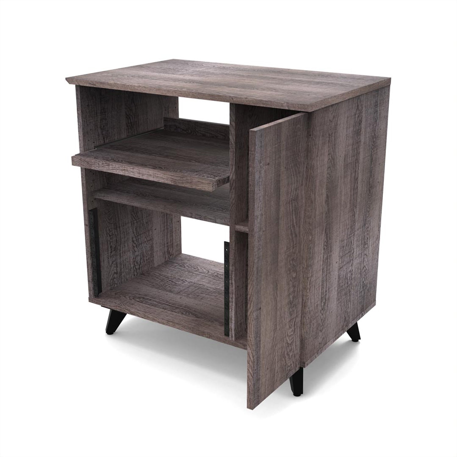 Glorious Modular Side Rack - Extension for Sound Desk or Workbench Workstations (Walnut)