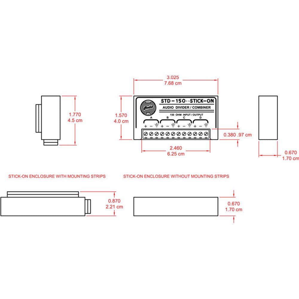 RDL STD-150 Passive Audio Divider/Combiner - 150 Ohm