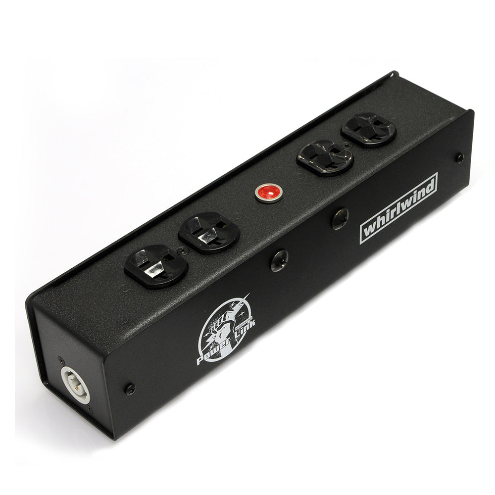 Whirlwind PL1-420-BK PowerLink Outlet Box (with PowerCON Linking)