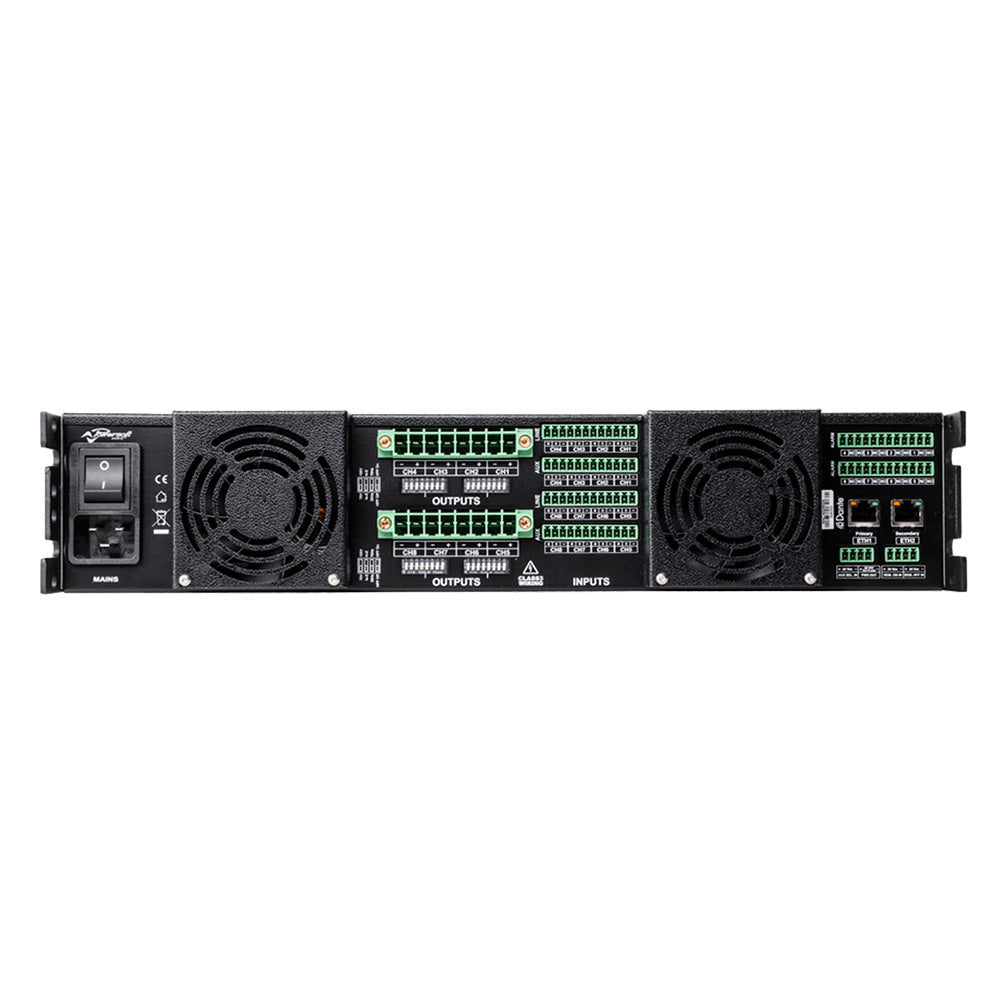 Powersoft Ottocanali 12K4 DSP+D - 8-Channel Install Power Amplifier with DSP and Dante