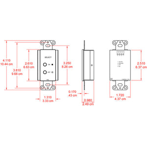 RDL DS-RT2 Remote Control Selector Plate (Stainless) - Custom Engraving Option