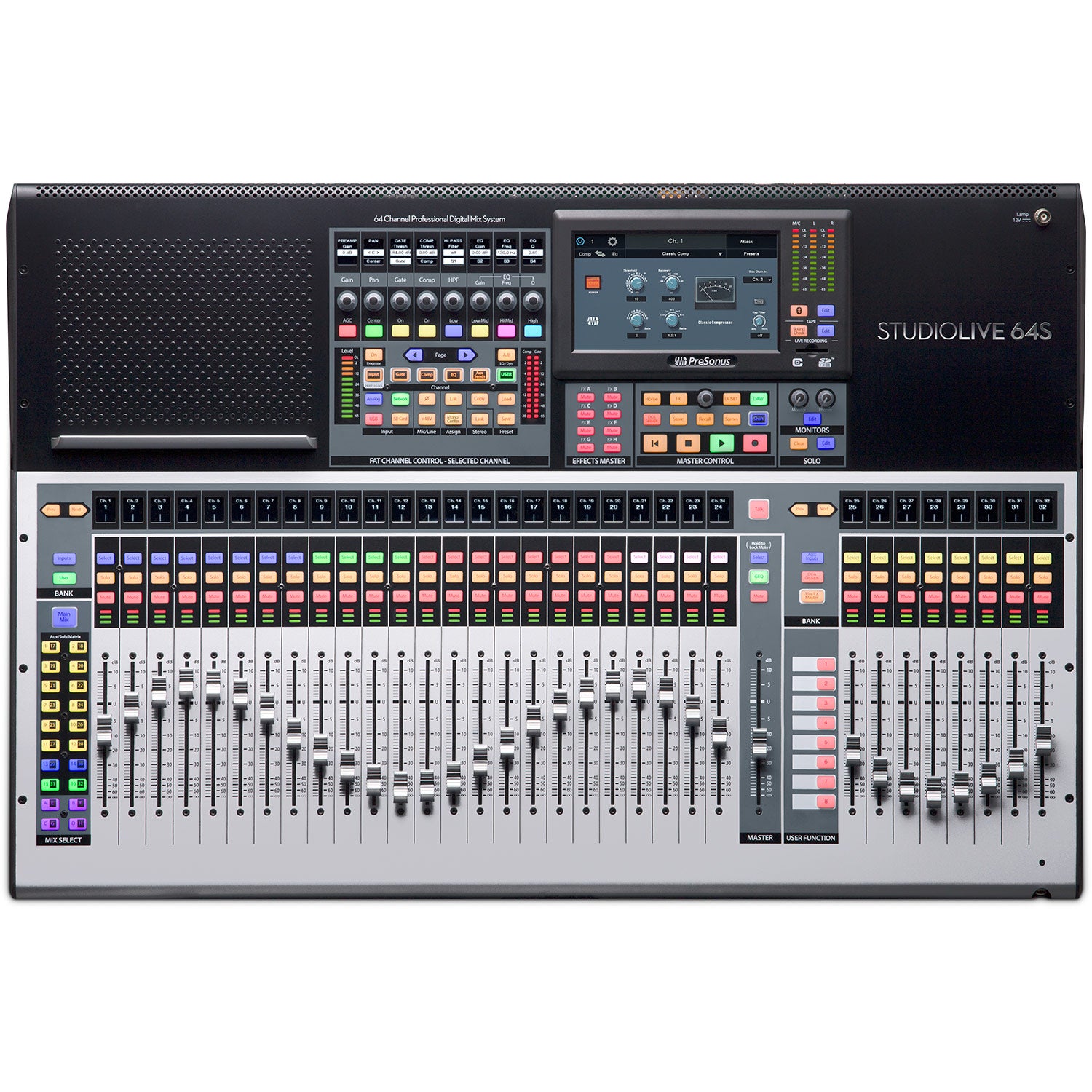 PreSonus StudioLive 64S - 64-channel/43-bus digital mixer with AVB networking and quad-core FLEX DSP Engine