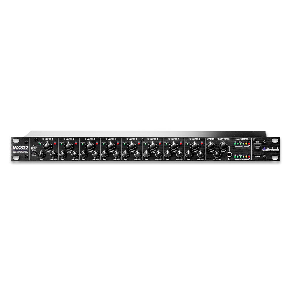 ART MX822 - 8-Channel Stereo Mixer with Effects Loop