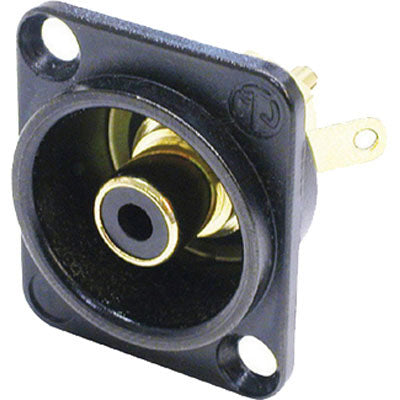 Neutrik NF2D-B-0 Jacks RCA D Series Style - Black / Black