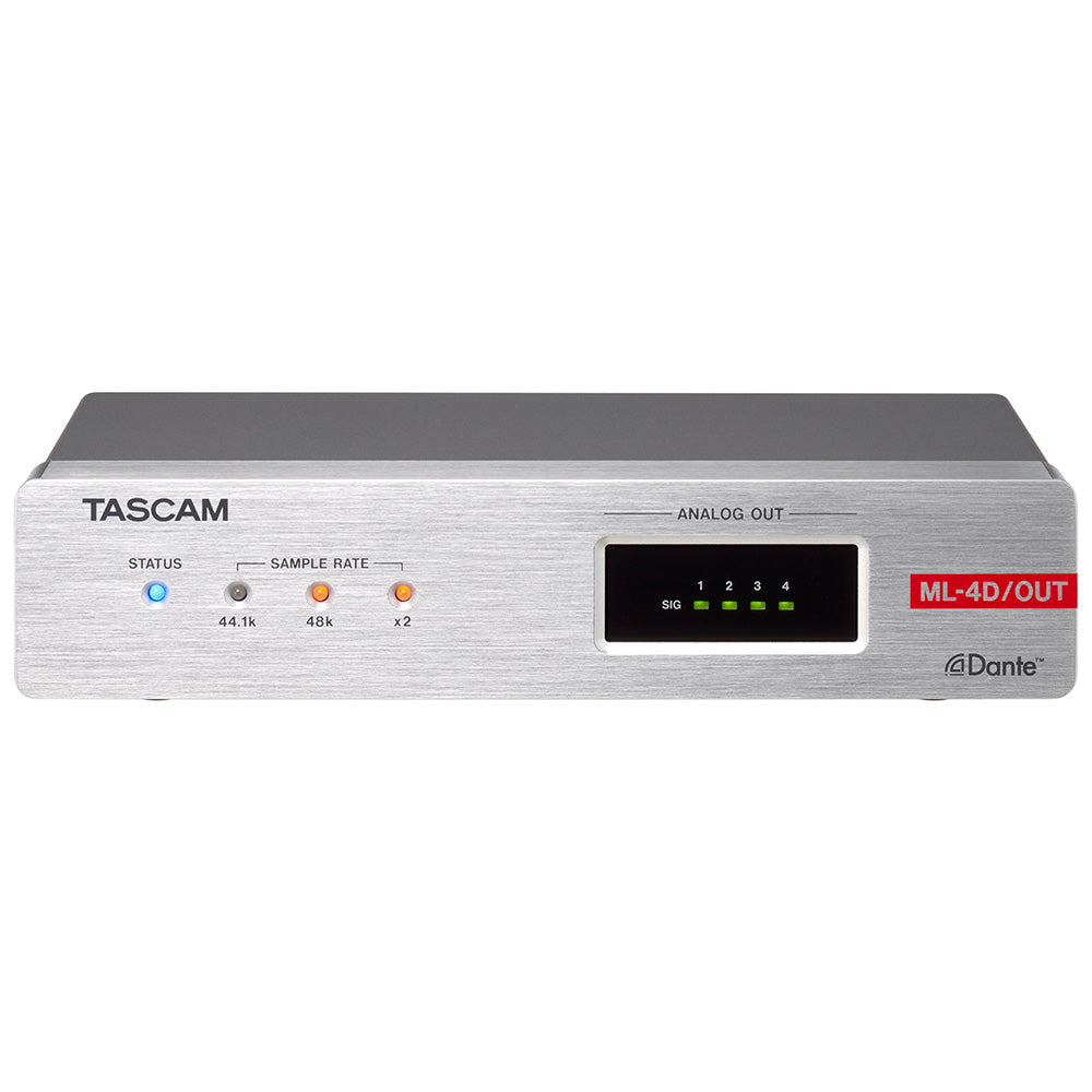 Tascam ML-4D/OUT-E 4-Channel Line Output Dante Converter with Built-In DSP Mixer