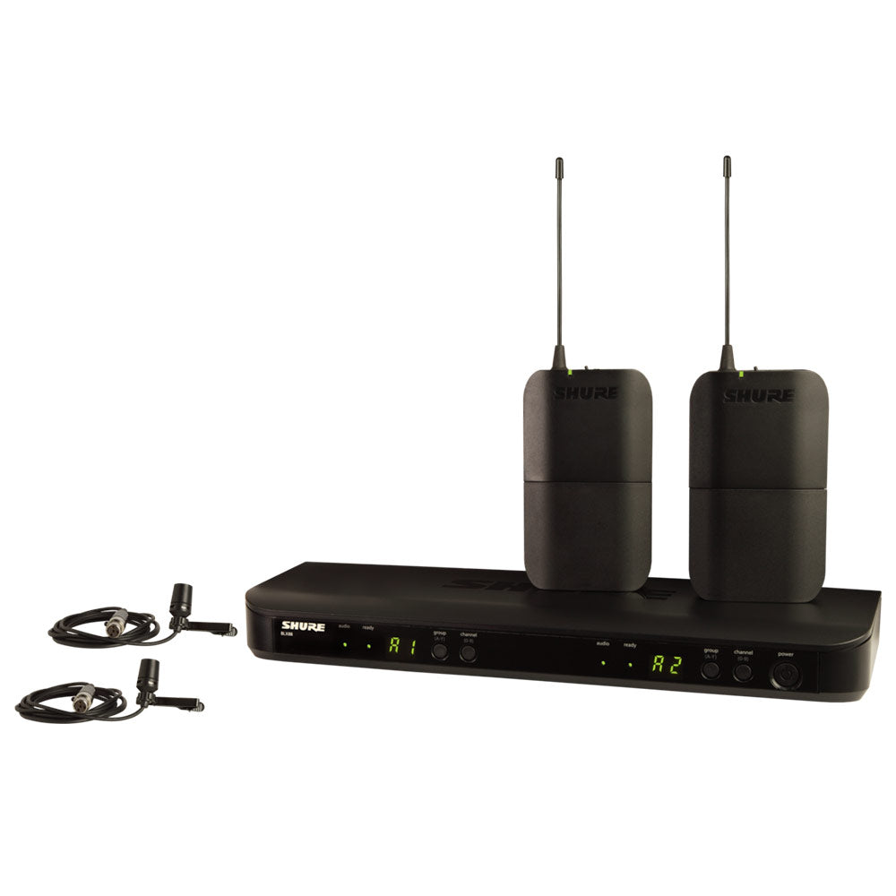 Shure BLX188/CVL Dual Lavalier Wireless System (J11 Band - 596-616 MHz)