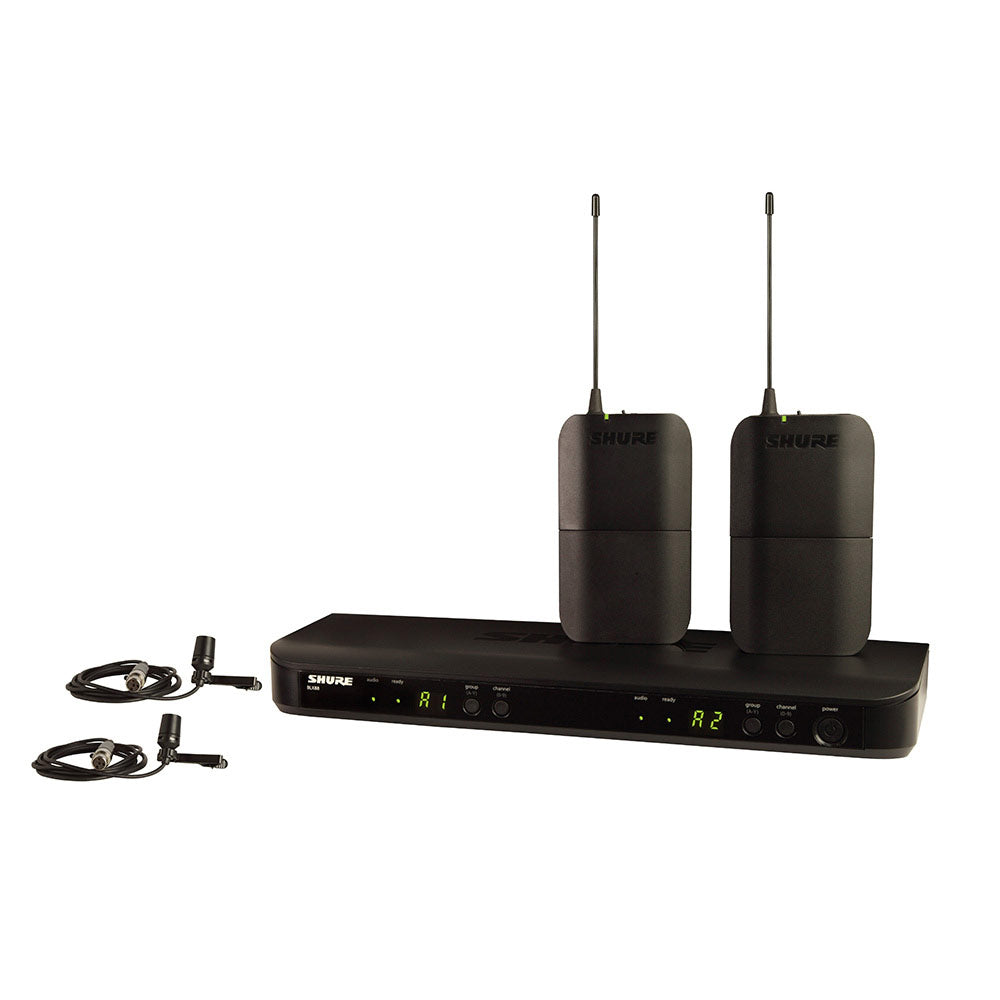 Shure BLX188/CVL Dual Lavalier Wireless System (H9 Band - 512-542 MHz)