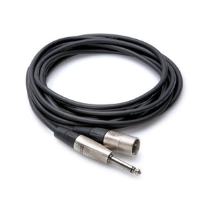 Hosa HPX-020 Pro Unbalanced Interconnect, REAN 1/4 inch TS to XLR3M, 20 feet