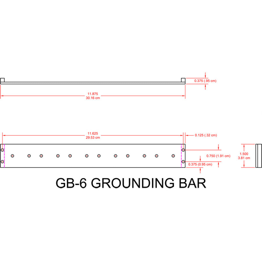 RDL GB6 Grounding Bar for TS-1D Modules