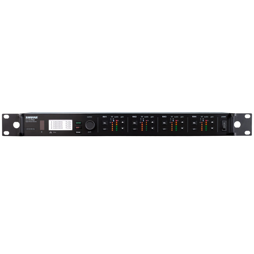 Shure ULXD4Q-GV - Quad-Channel Digital Wireless Receiver (G50 / 470-534 MHz)