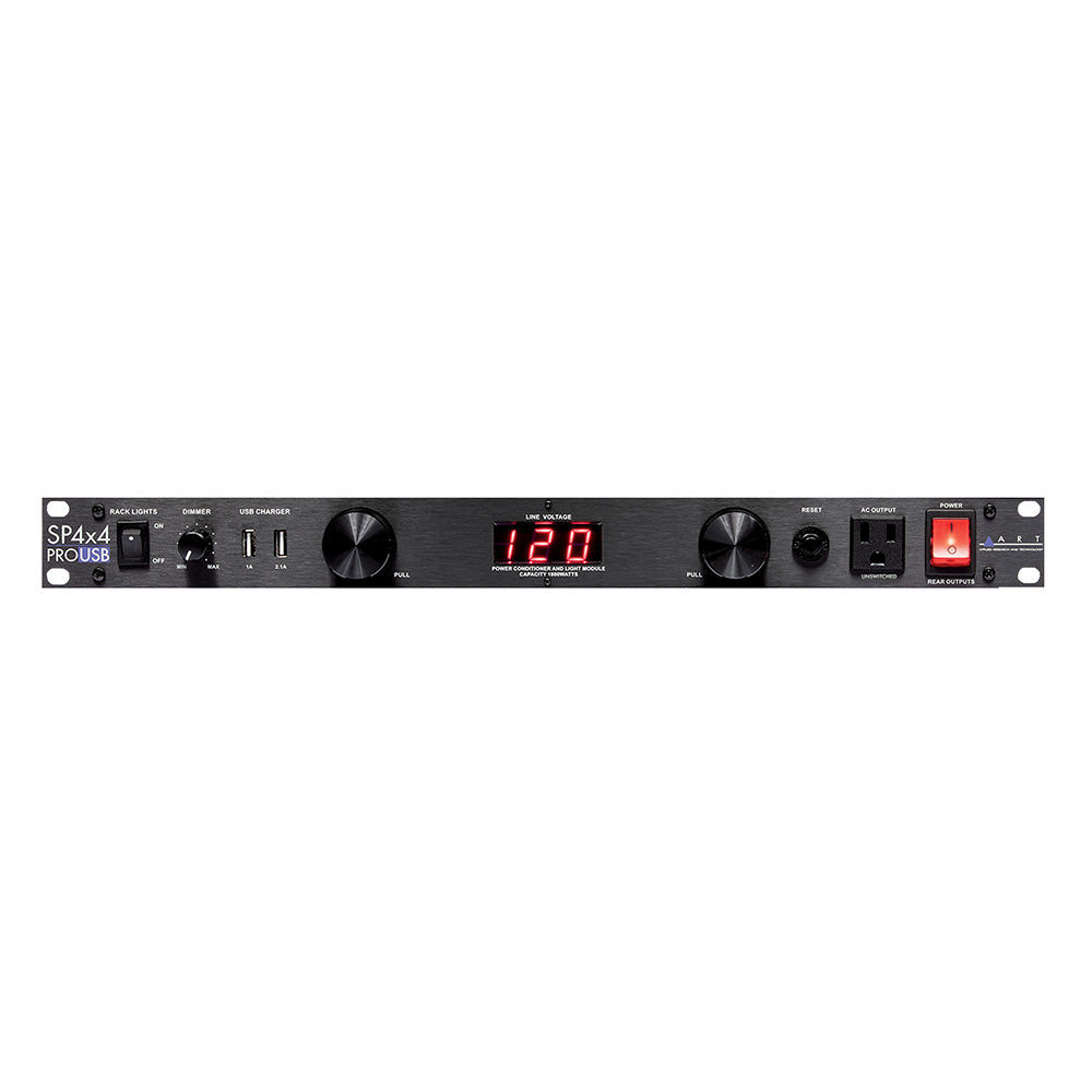 ART SP4X4 PRO USB - 8-Outlet LED-Metered Power Distribution System with USB Chargers