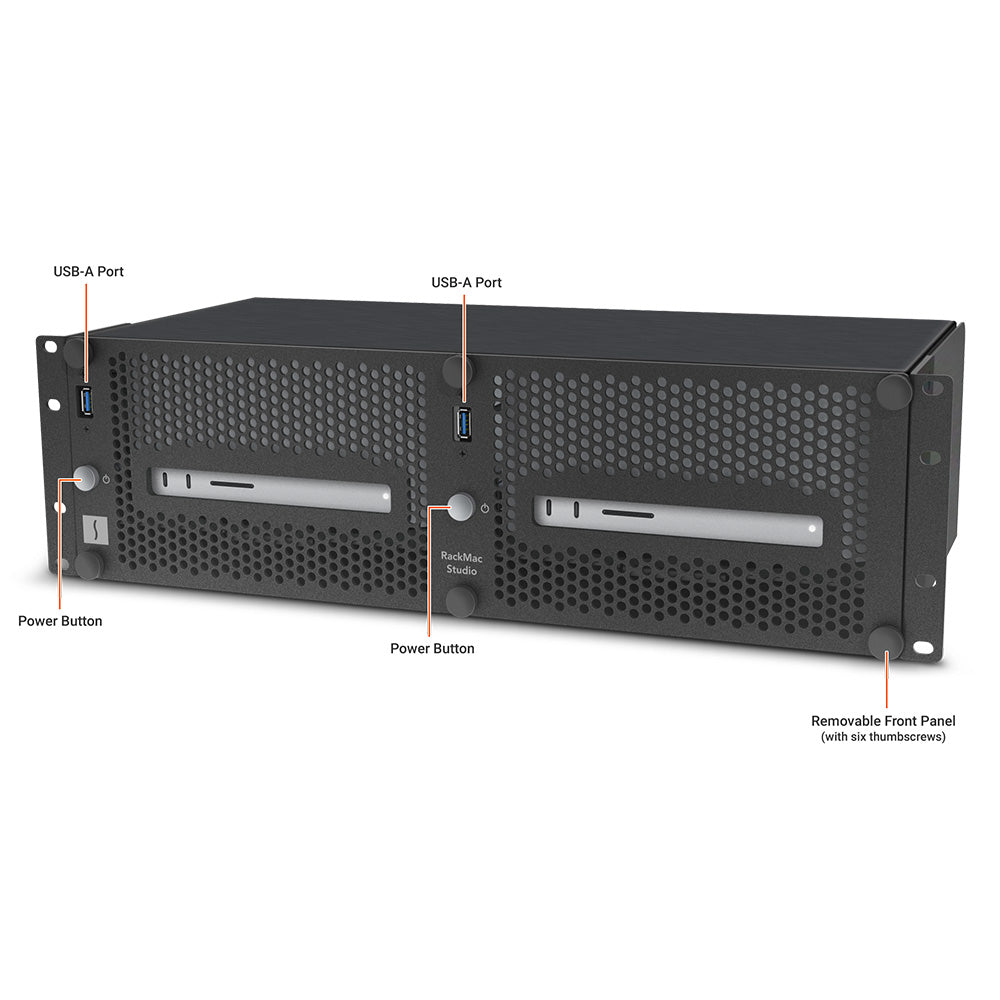 Sonnet RACK-STD-2X RackMac Studio - Mac Studio Rack Mount Enclosure