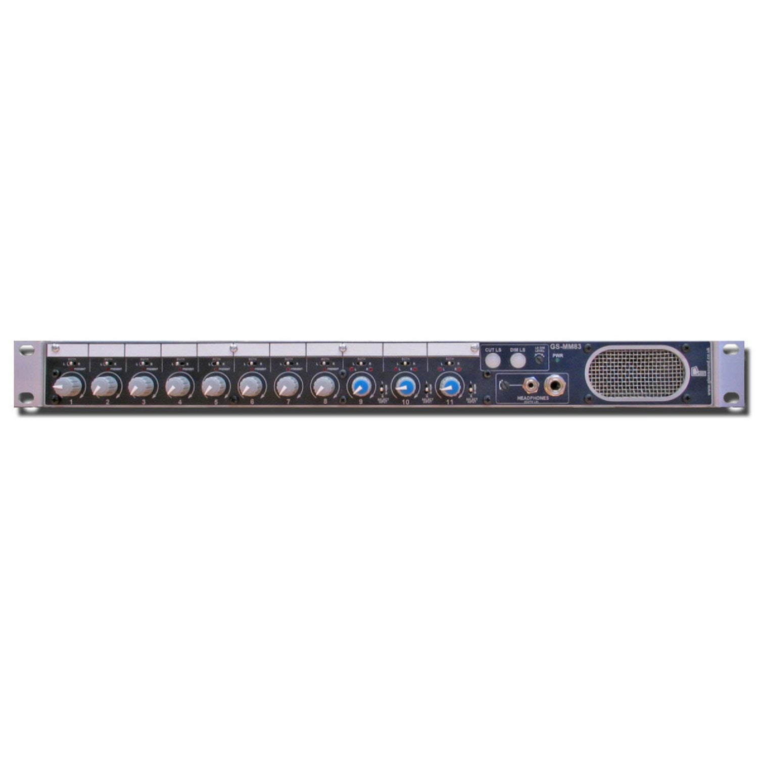 Glensound GS-MM83 - Audio Monitor With Eight Mono Inputs & Three Stereo Inputs in 1U