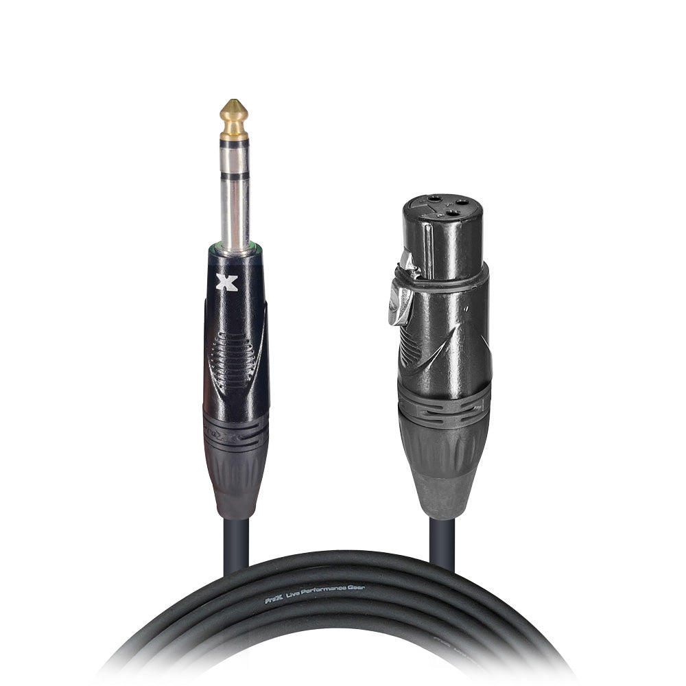 ProX XCSXF10 10FT. 1/4" TRS Balanced To XLR-F Cable