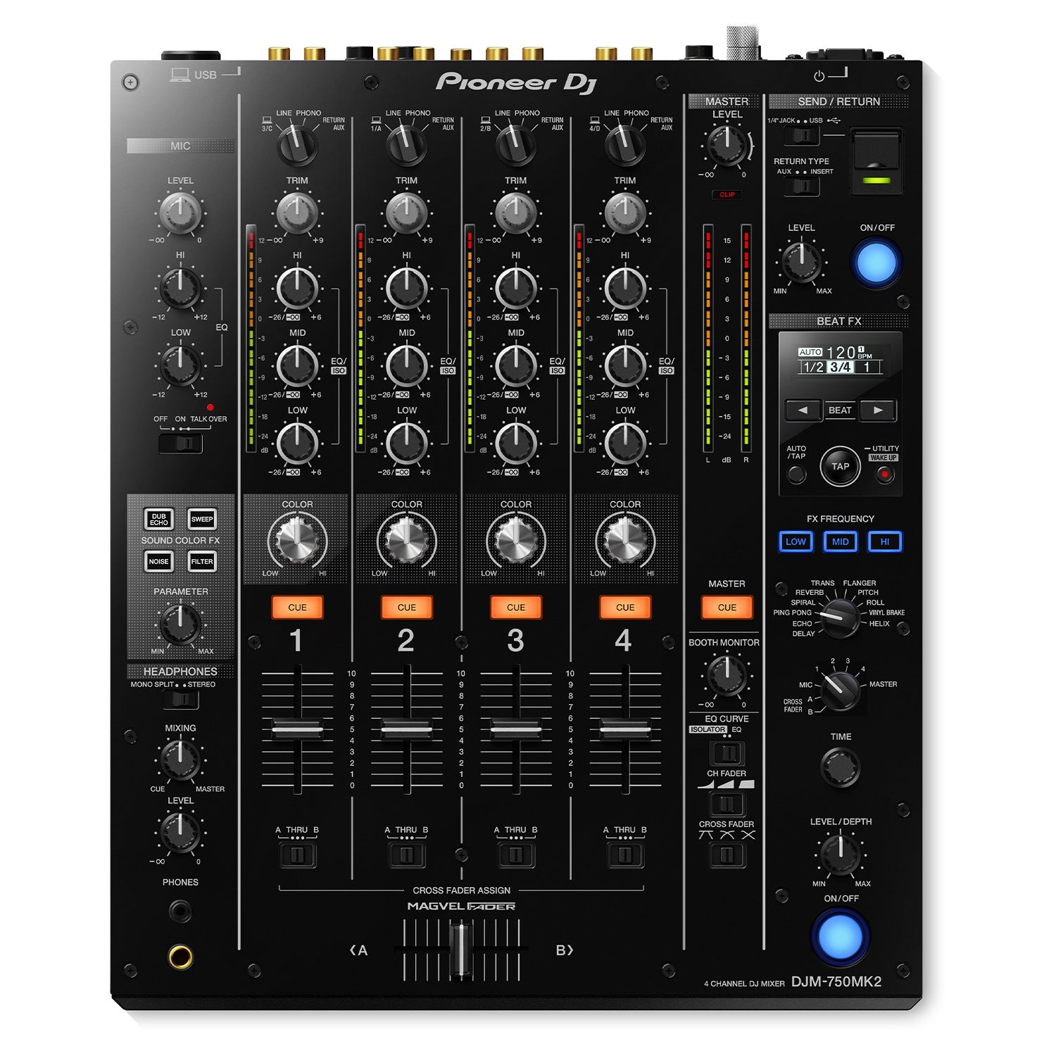 Pioneer DJM-750MK2 - 4-Channel Performance DJ Mixer