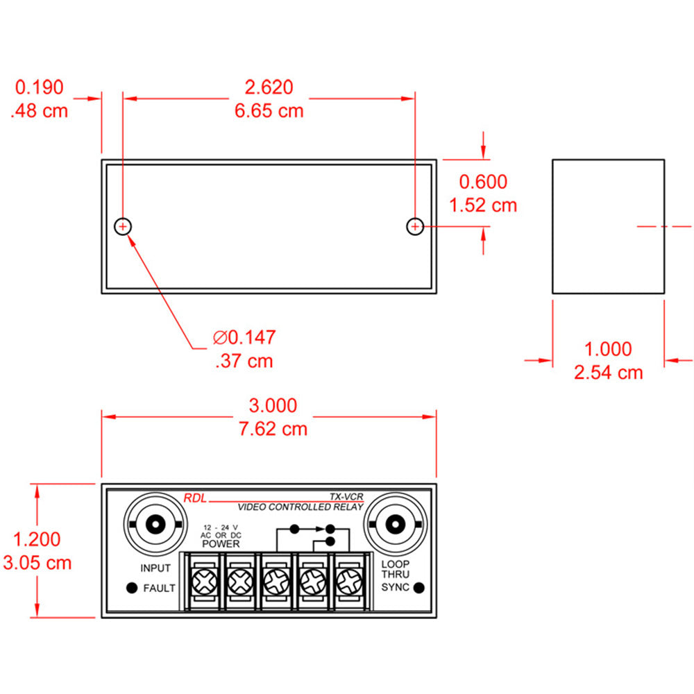 RDL TX-VCR Video Controlled Relay - BNC