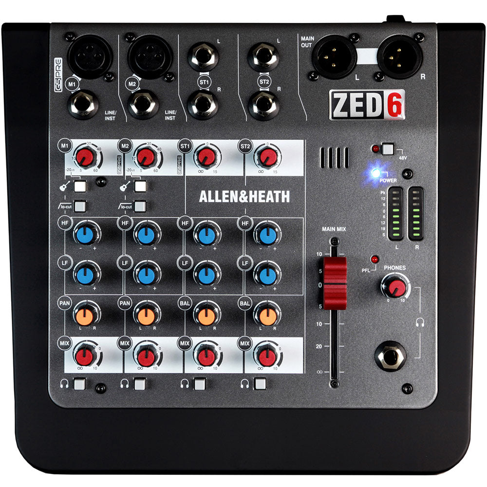 Allen and Heath ZED6 Compact 6-Input Analog Mixer