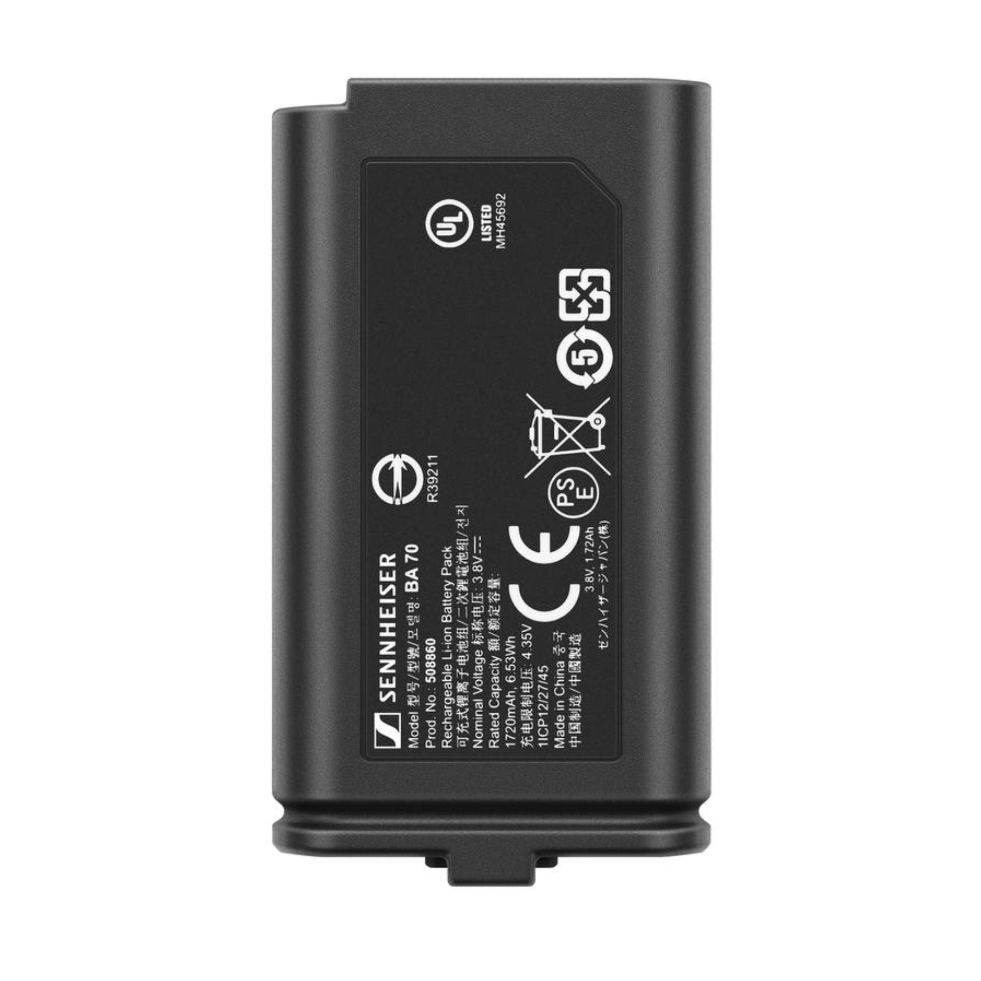 Sennheiser BA 70 - Rechargeable Battery Pack for EW-D SK or EW-D SKM-S