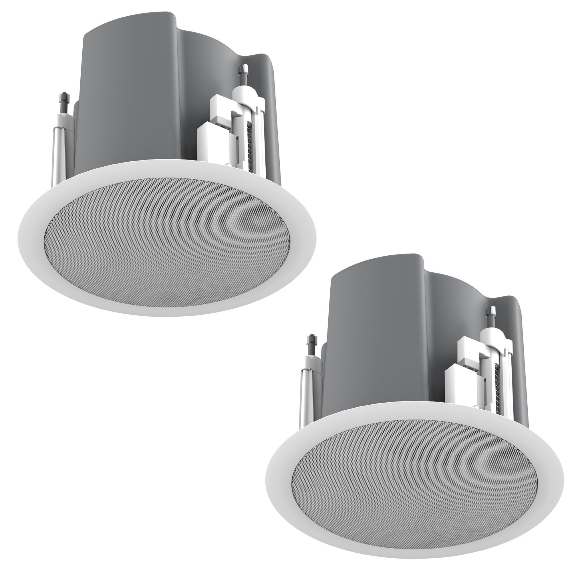 AtlasIED FAP43T-W - 4.5-Inch Coaxial In-Ceiling Loudspeaker with Transformer (White)