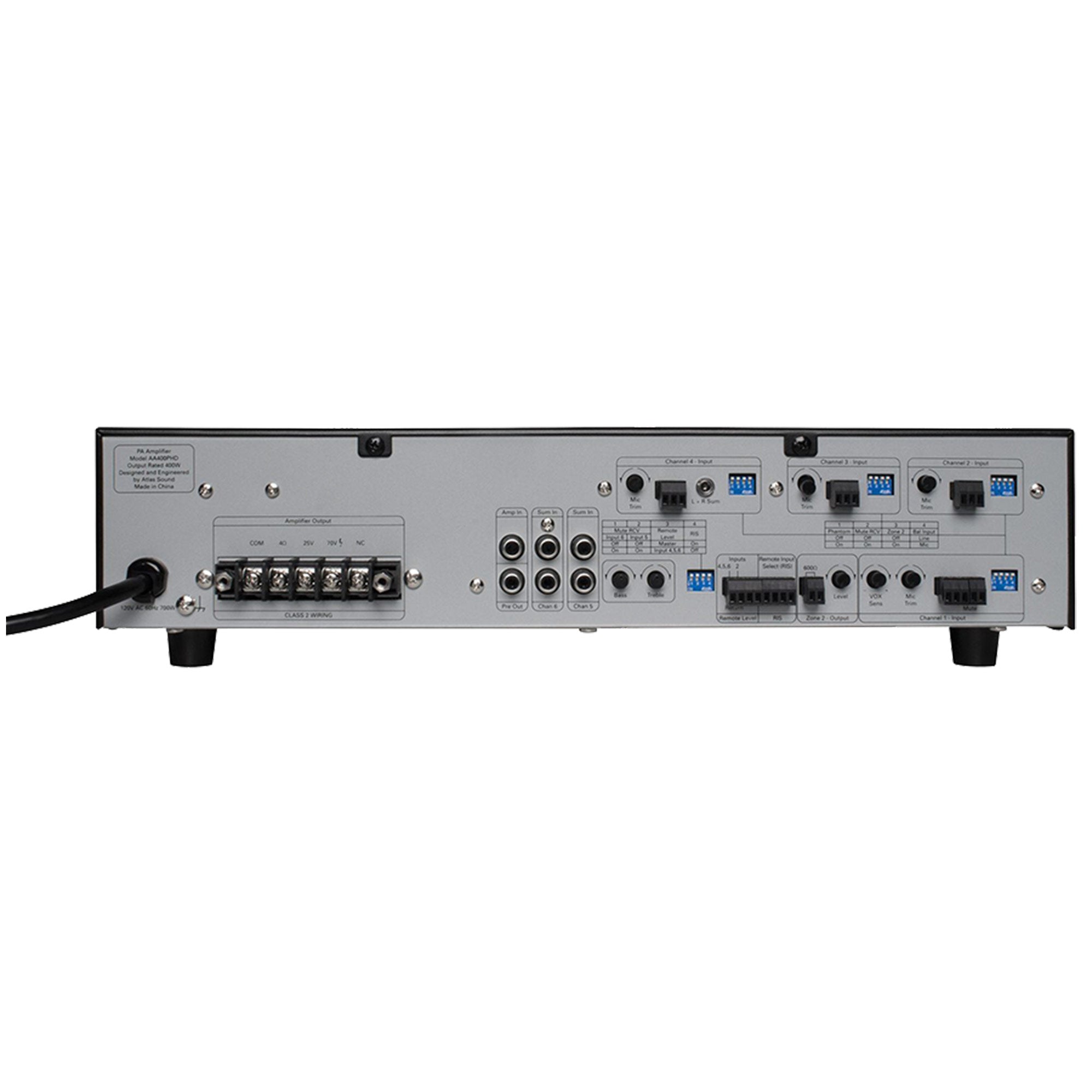 AtlasIED AA400PHD - 6-Input 400-Watt Multi-Load Mixer Amplifier