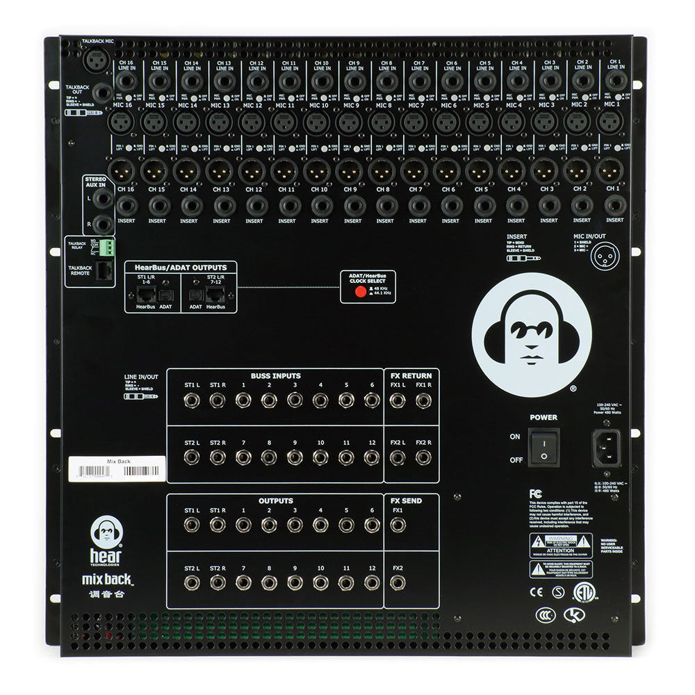 Hear Technologies Mix Back 16x12x2x2 Personal Monitor Mixer