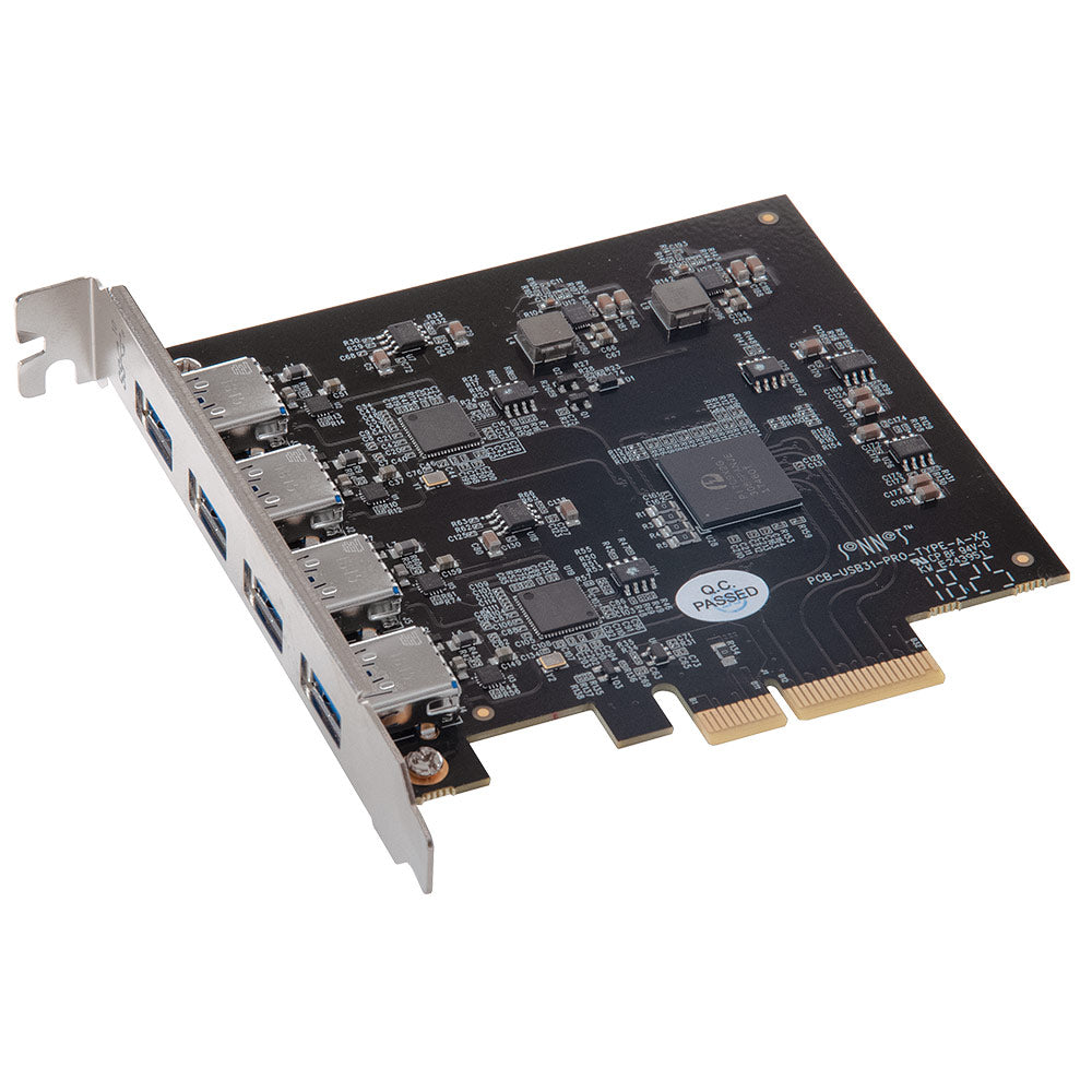 Sonnet USB3-PRO-4P10-E - Allegro Pro Type A USB 3.2 PCIe Card with Dual Controllers and USB Charging