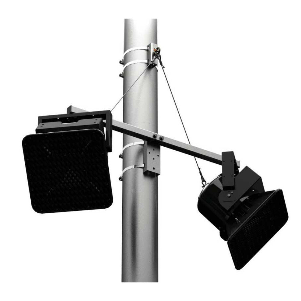 Adaptive Technologies PM-DA-48-G - PoleStar Galvanized Dual Pole Adapter and Support Arm (48 Inch)
